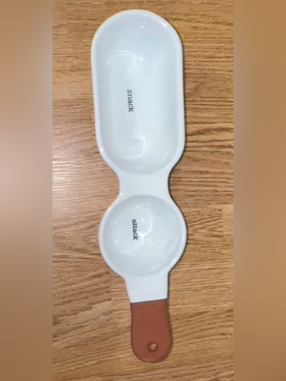 MUD PIE DIVIDED WHITE CERAMIC DIVIDED SERVING DISH SNACK ATTACK